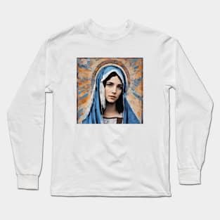 modern picture with Holy Mary Long Sleeve T-Shirt